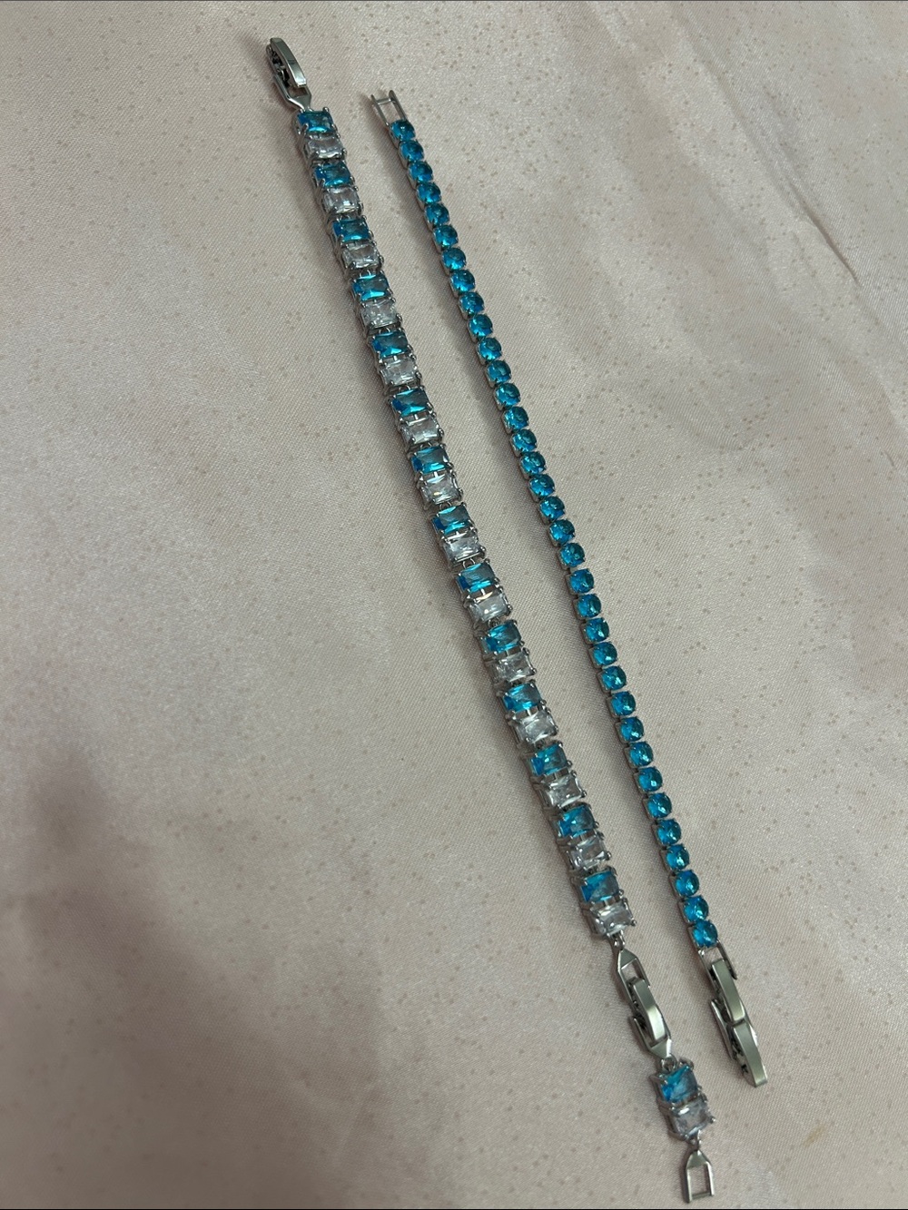 Blue Crystal Tennis Bracelet - Women Jewelry